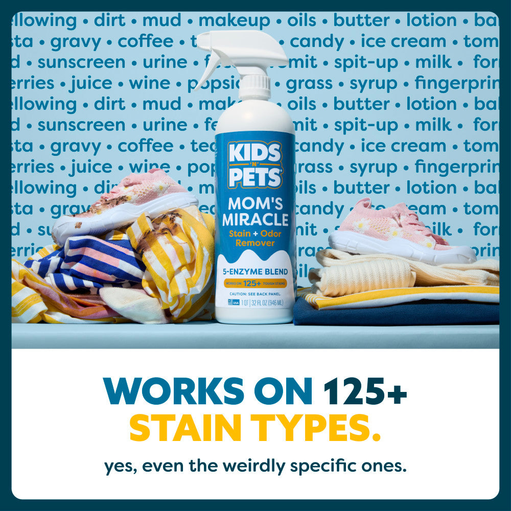 Kids 'N' Pets Mom's Miracle Stain and Odor Remover, Enzyme Cleaner, 32oz